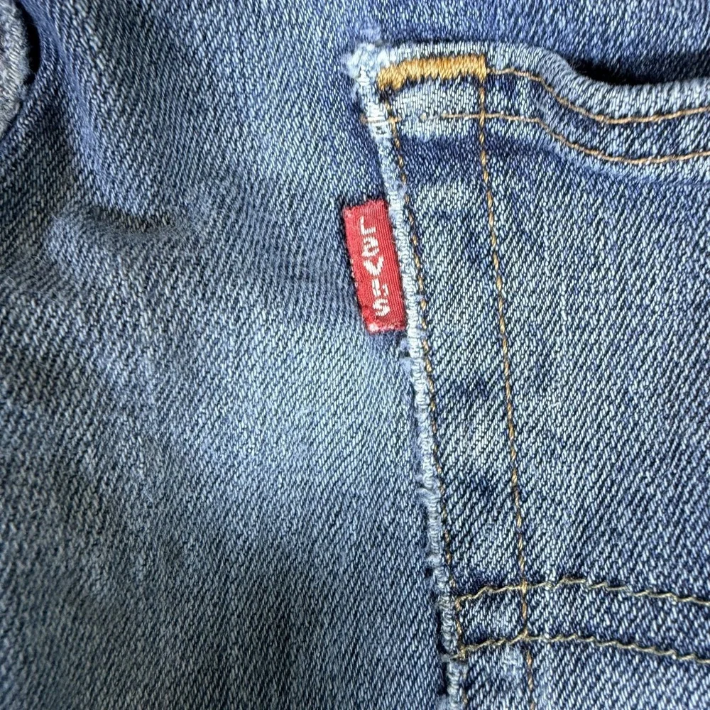 Levi's 505 Jeans Mens 36x32 Blue Denim Faded Distressed Boho Streetwear Grunge